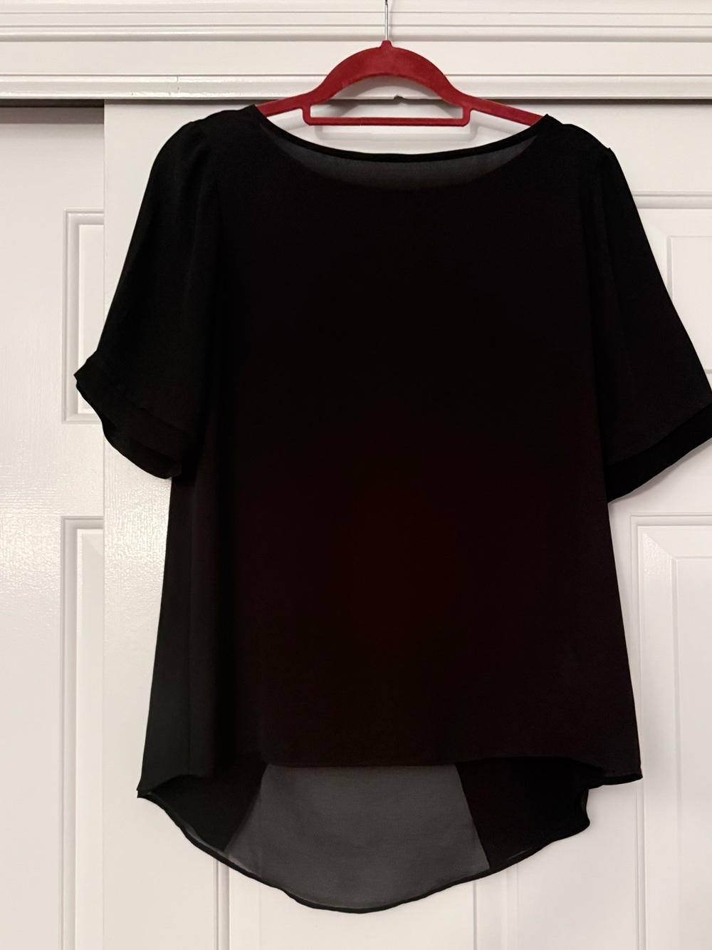 Banana Republic Black Short-Sleeve Blouse